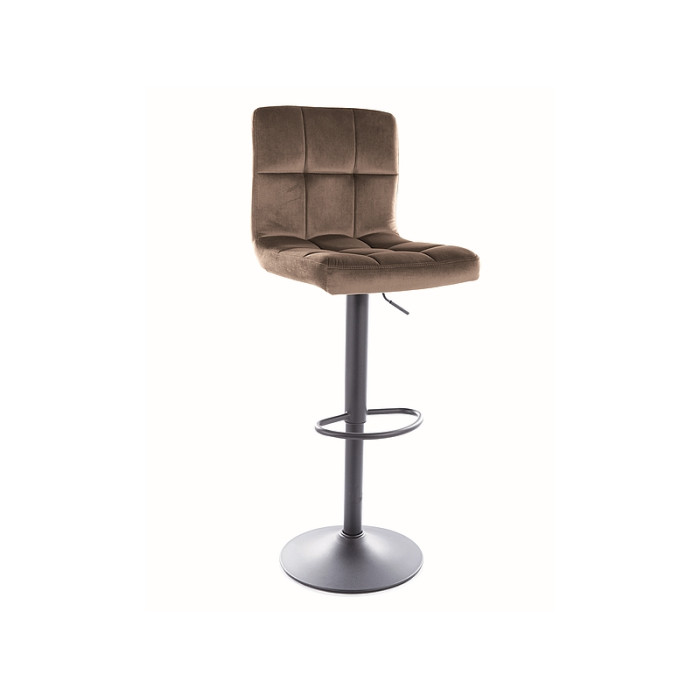 Silla de barra Juneau H-1 (Terciopelo/Patas negras)